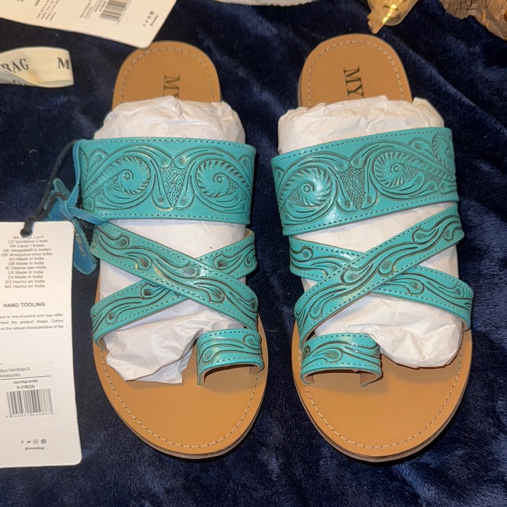 Myra Bag Turquoise Sandals